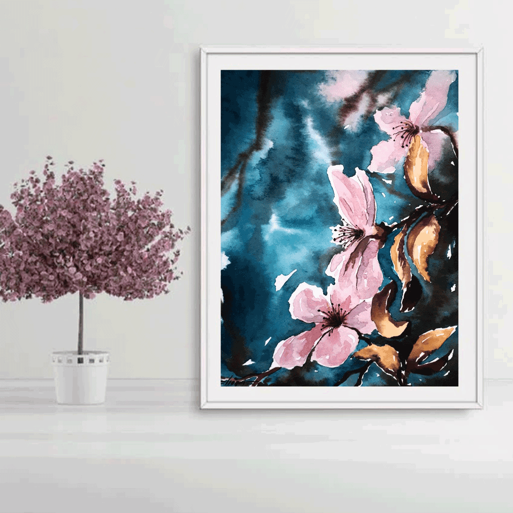 تابلو نقاشی شکوفه